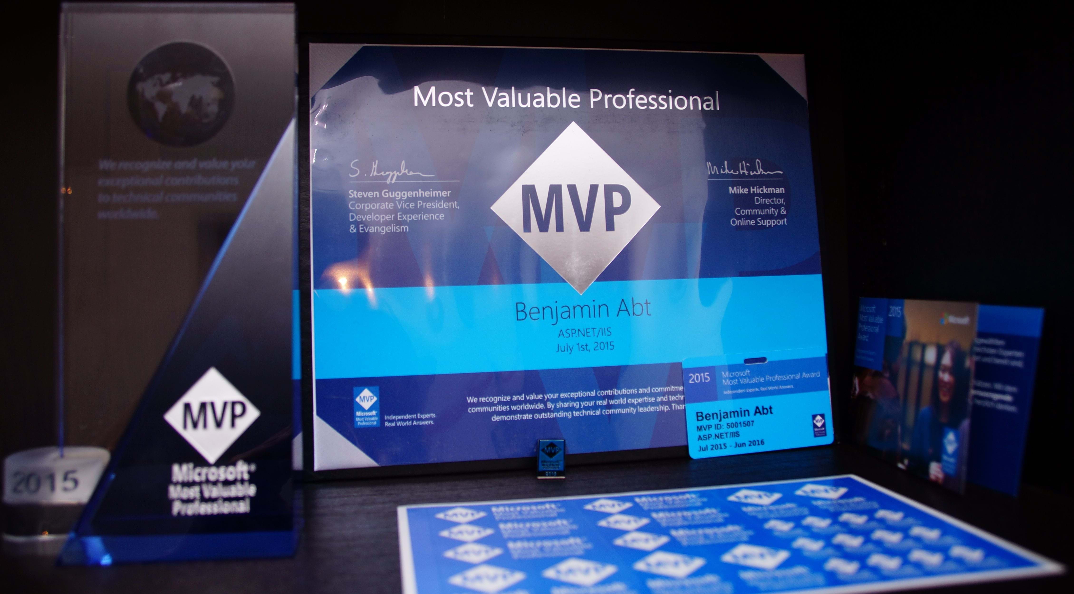 Mein Microsoft MVP Award 2015